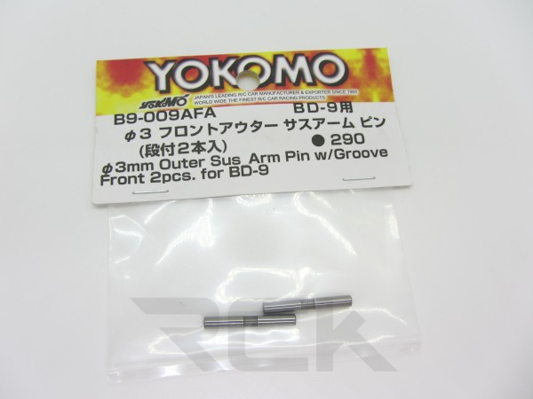 Yokomo B9-009AFA - BD9 - 3mm Querlenker Pins Front - abgestuft (2 Stück)