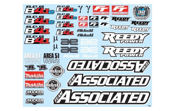 Team Associated 81651 - RC8B4.1 - Decal Sheet