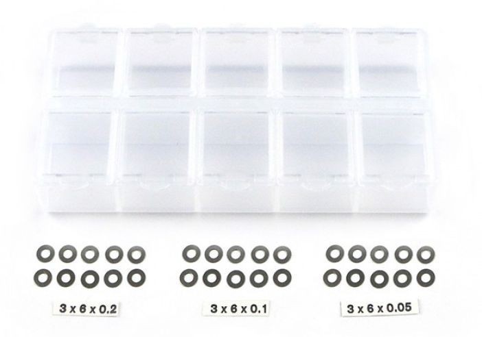 Arrowmax 020100 - Unterlegscheiben Set 3x6x0.05 + 0.1 + 0.2 - Stahl (10+10+10 Stück)