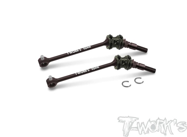 T-Work's CV-X423-A - Alu Drive Shafts - 45mm - for XRAY X4 2023 (2 pcs)