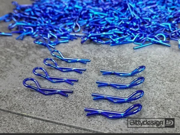 Bittydesign BDBC-88BL - Body Clips 1/5 - 1/8 - blue (8 pieces - 4+4)