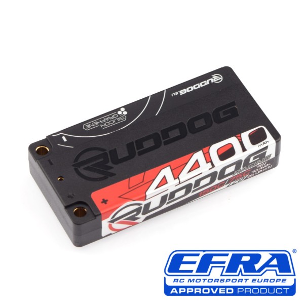 Ruddog Products 0678 - Racing LiPo - LCG Shorty Stick - 4400mAh - 150C/75C 7.6V HV
